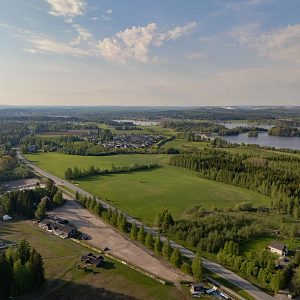 Siilinjärveä kuvattuna Kasurilan rinteiden päältä Siilinjärvellä.