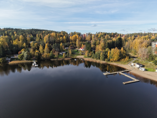 Ilmakuva Siilinlahden satama-alueesta